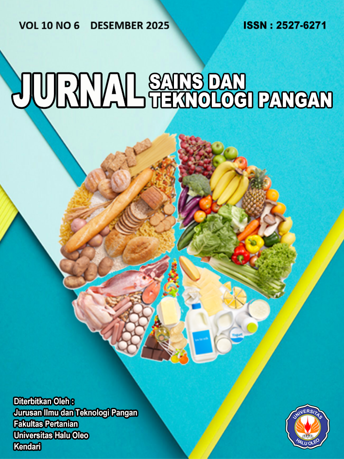 					View Vol. 10 No. 6 (2025): Jurnal Sains dan Teknologi Pangan
				